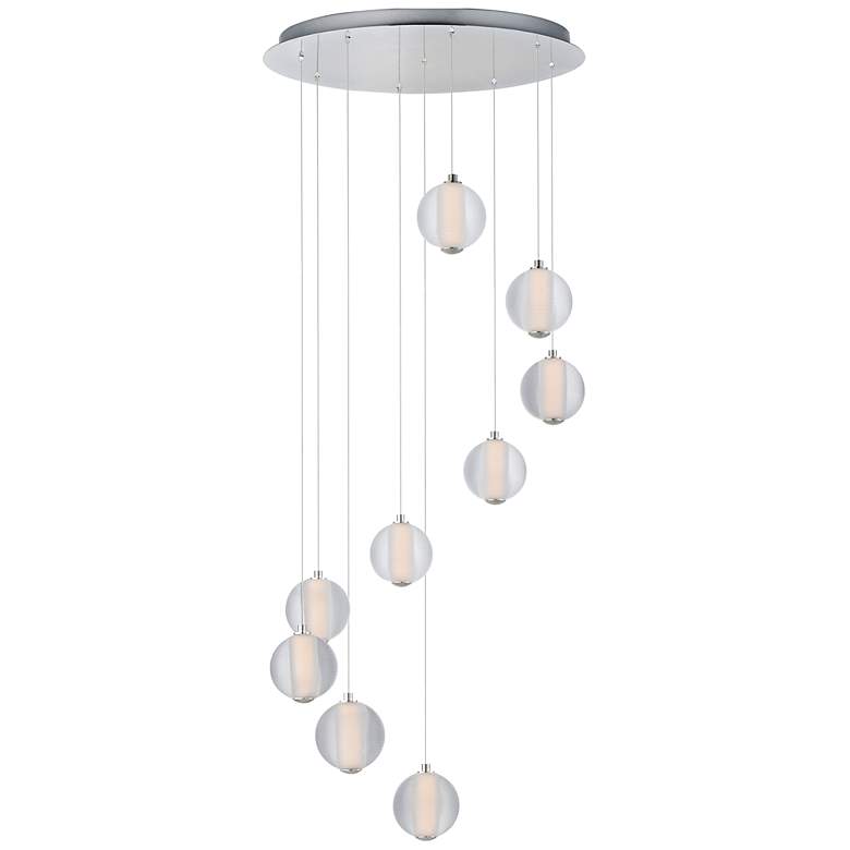 Image 1 Rhythm 9-Light LED Pendant Polished Chrome