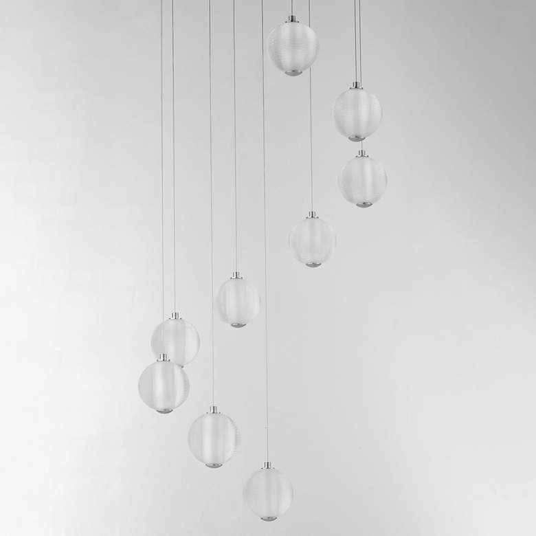 Image 2 Rhythm 9-Light LED Pendant Polished Chrome more views