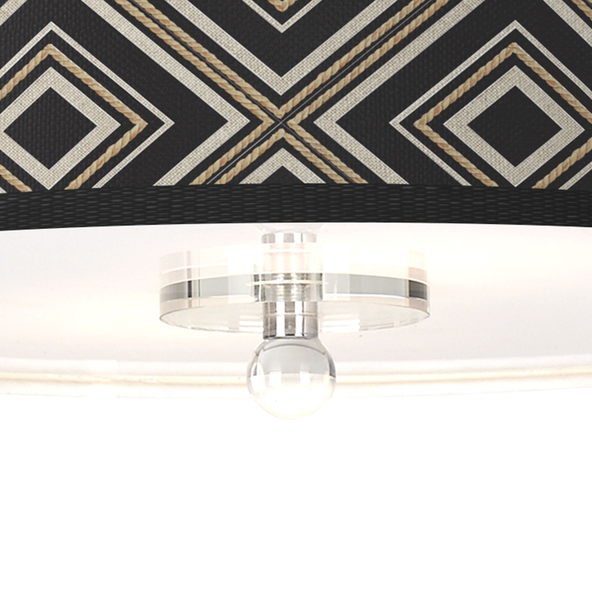 Image 3 Rhythm Giclee 16"W Chrome Semi-Flush Ceiling Light more views