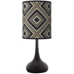 Rhythm Giclee Black Droplet Table Lamp