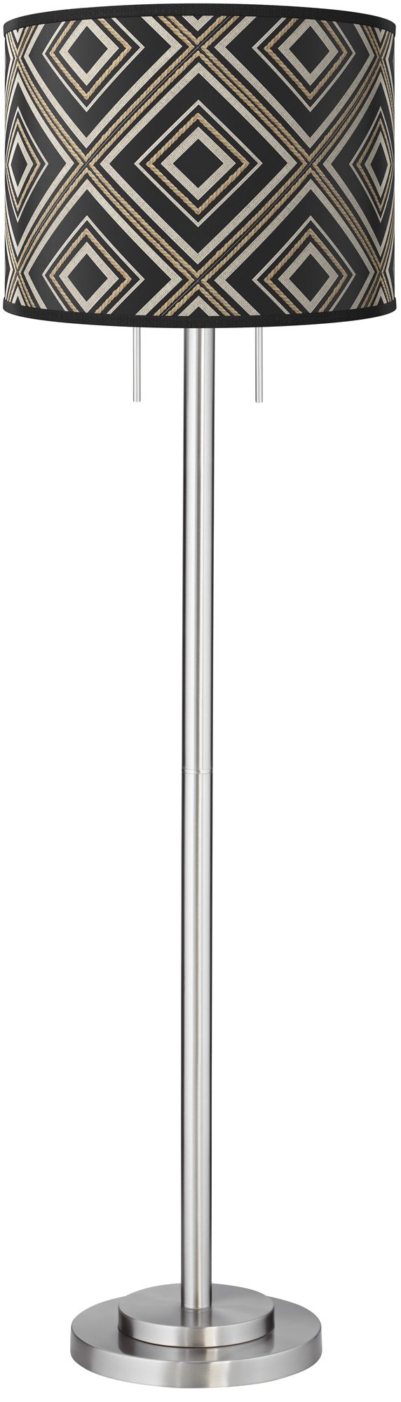 Rhythm Giclee Brushed Nickel Garth Floor Lamp