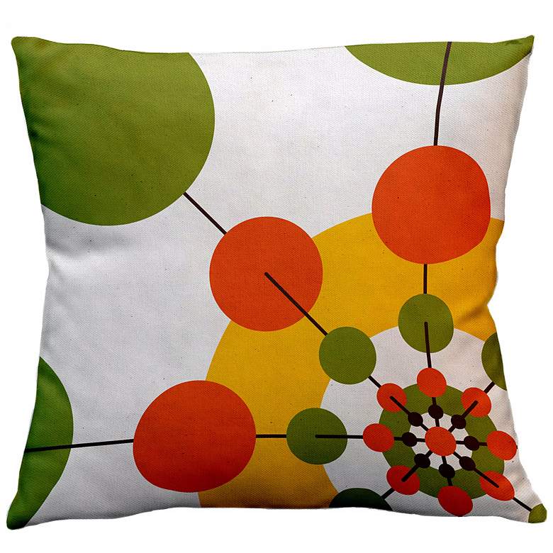 Image 1 Rhythm Karibou Floral 18 inch Square Down Throw Pillow