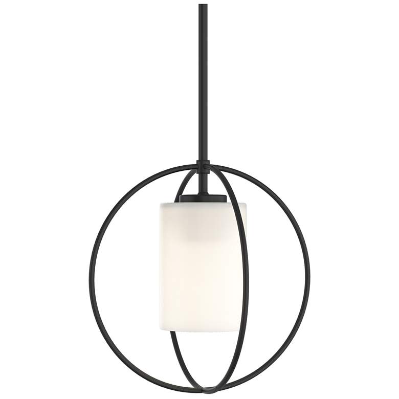 Image 1 Rhythm Mini Pendant - Black Finish - Opal Glass