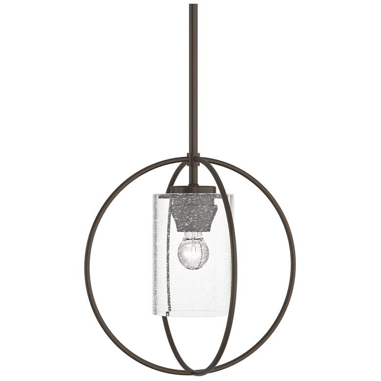 Image 1 Rhythm Mini Pendant - Bronze Finish - Seeded Clear Glass