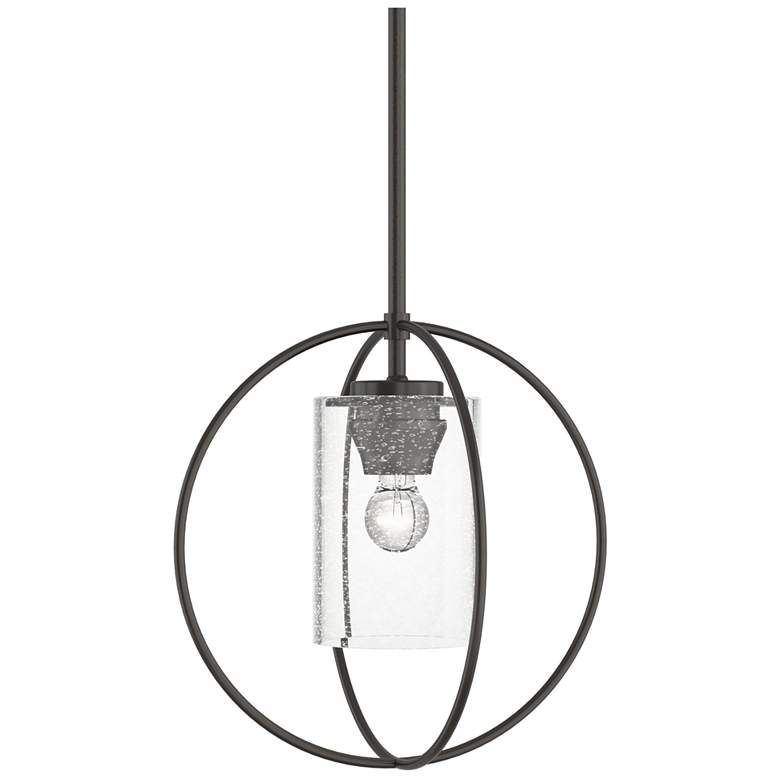 Image 1 Rhythm Mini Pendant - Oil Rubbed Bronze Finish - Seeded Clear Glass