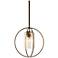 Rhythm Mini Pendant - Smoke Finish - Seeded Clear Glass