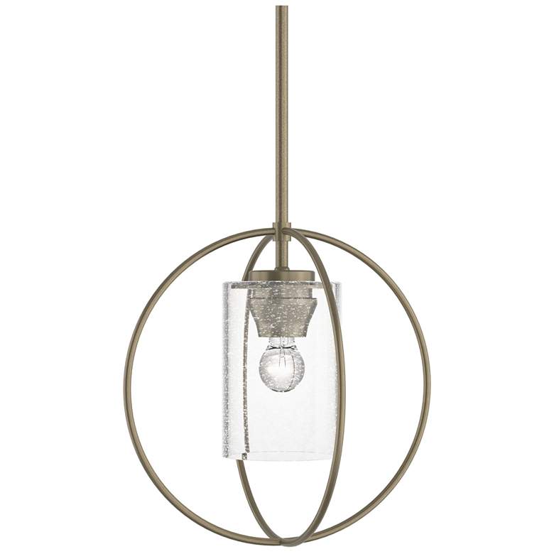 Image 1 Rhythm Mini Pendant - Soft Gold Finish - Seeded Clear Glass
