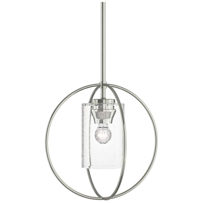 Image 1 Rhythm Mini Pendant - Sterling Finish - Seeded Clear Glass