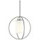 Rhythm Mini Pendant - Vintage Platinum Finish - Opal Glass