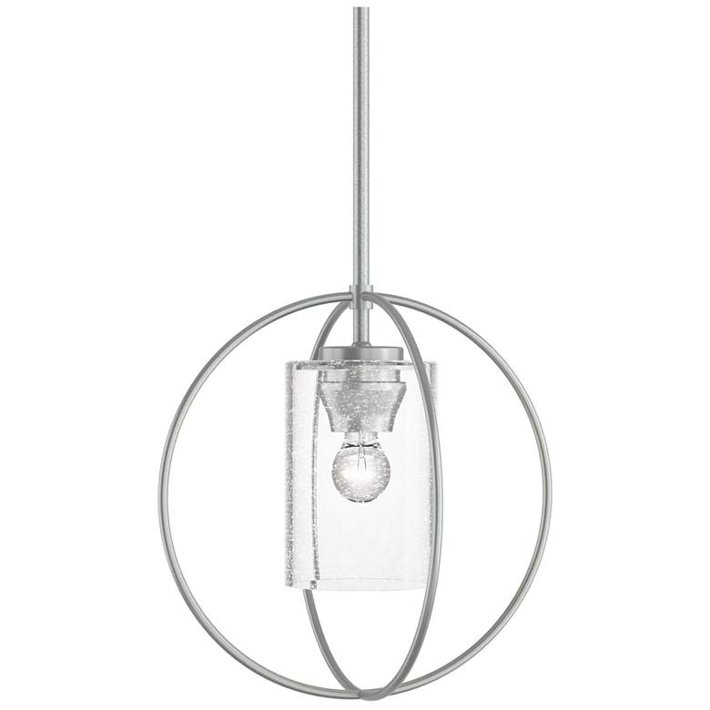 Image 1 Rhythm Mini Pendant - Vintage Platinum Finish - Seeded Clear Glass