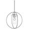 Rhythm Mini Pendant - Vintage Platinum Finish - Seeded Clear Glass