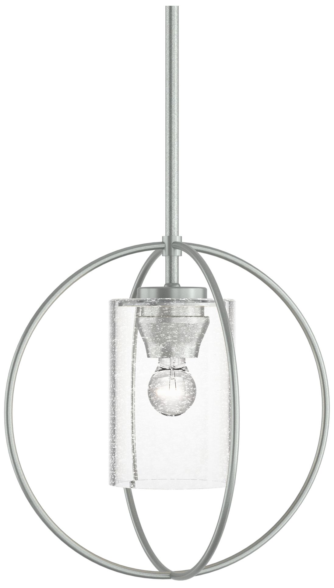 Rhythm Mini Pendant Vintage Platinum Seeded Clear Glass Made to Order
