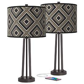 Image1 of Rhythm Susan Dark Bronze USB Table Lamps Set of 2