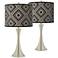 Rhythm Trish 26 1/4" High Brushed Nickel Touch Table Lamps Set of 2