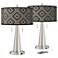 Rhythm Vicki Brushed Nickel USB Table Lamps Set of 2