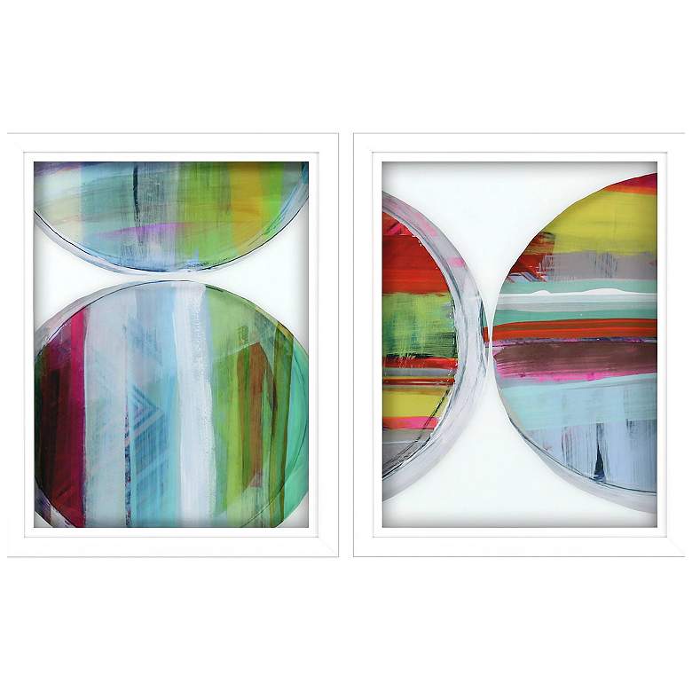 Image 1 Rhythmic Circles I 23"W x 29"H Framed Art Set of 2