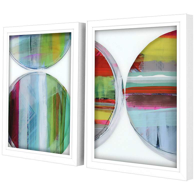 Image 2 Rhythmic Circles I 23"W x 29"H Framed Art Set of 2 more views