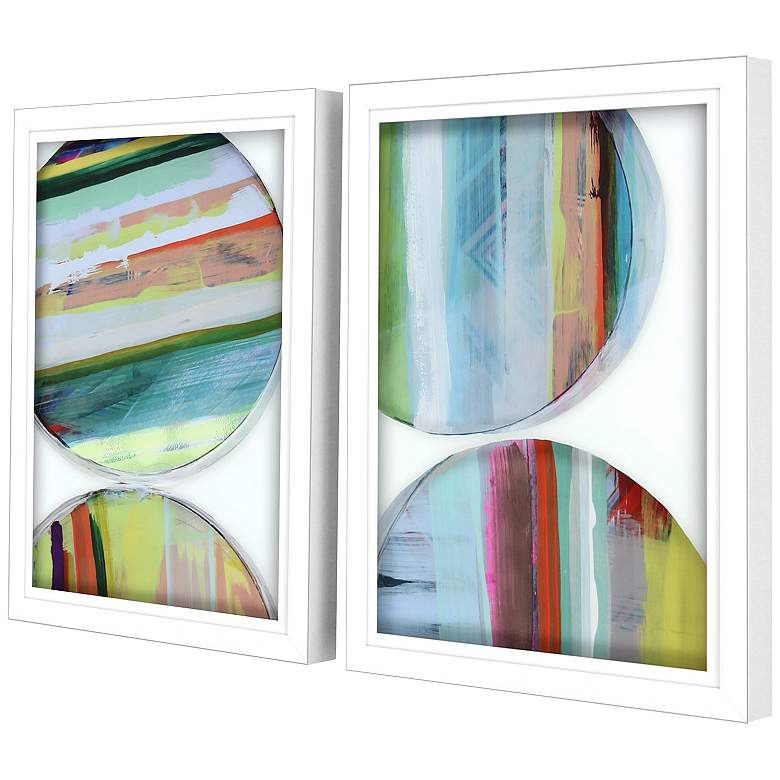 Image 2 Rhythmic Circles II 23"W x 29"H Framed Art Set of 2 more views