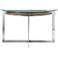Rialto 46" Wide Glass-Top Modern Demilune Sofa Table