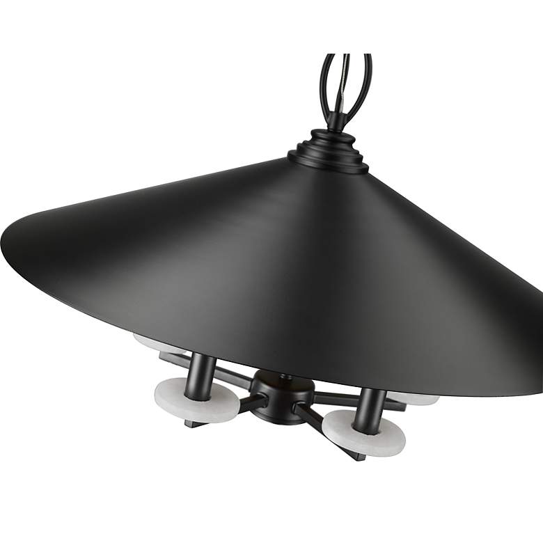 Image 5 Rialto by Z-Lite Matte Black 22 inch 5 Light Pendant more views