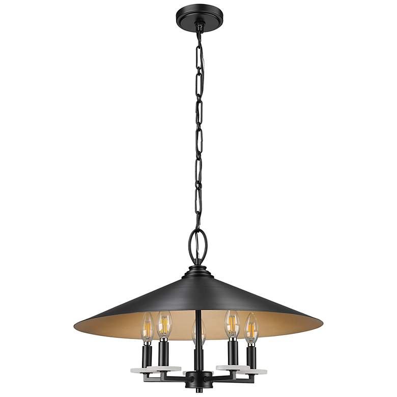 Image 6 Rialto by Z-Lite Matte Black 22 inch 5 Light Pendant more views