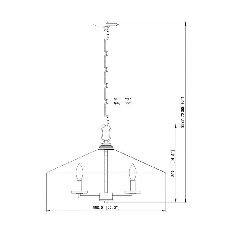 Image 7 Rialto by Z-Lite Matte Black 22 inch 5 Light Pendant more views