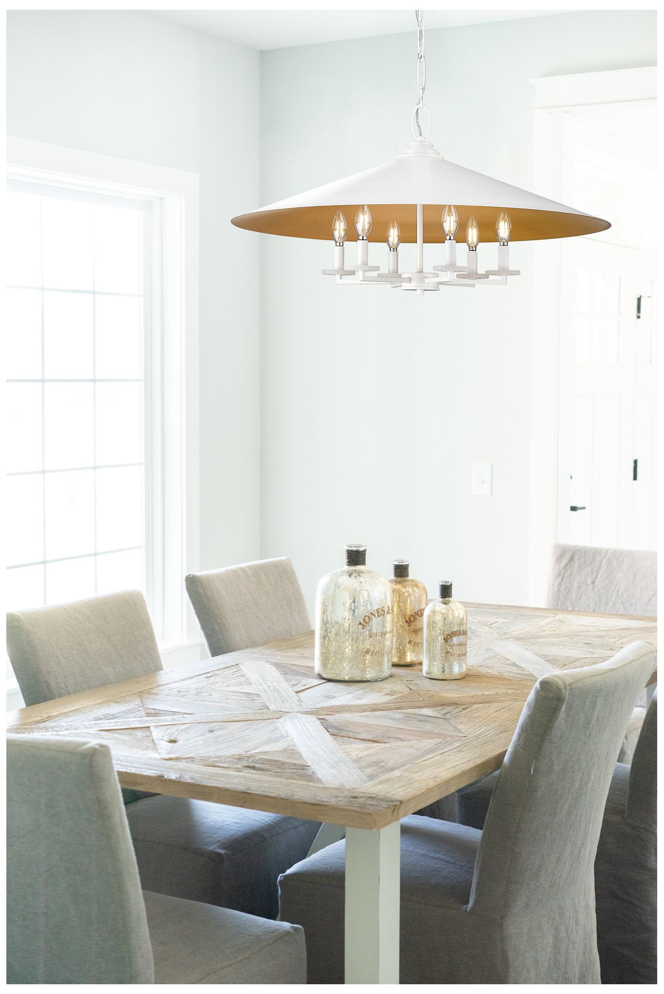 Image 7 Rialto by Z-Lite Matte White 32 inch 6 Light Pendant more views