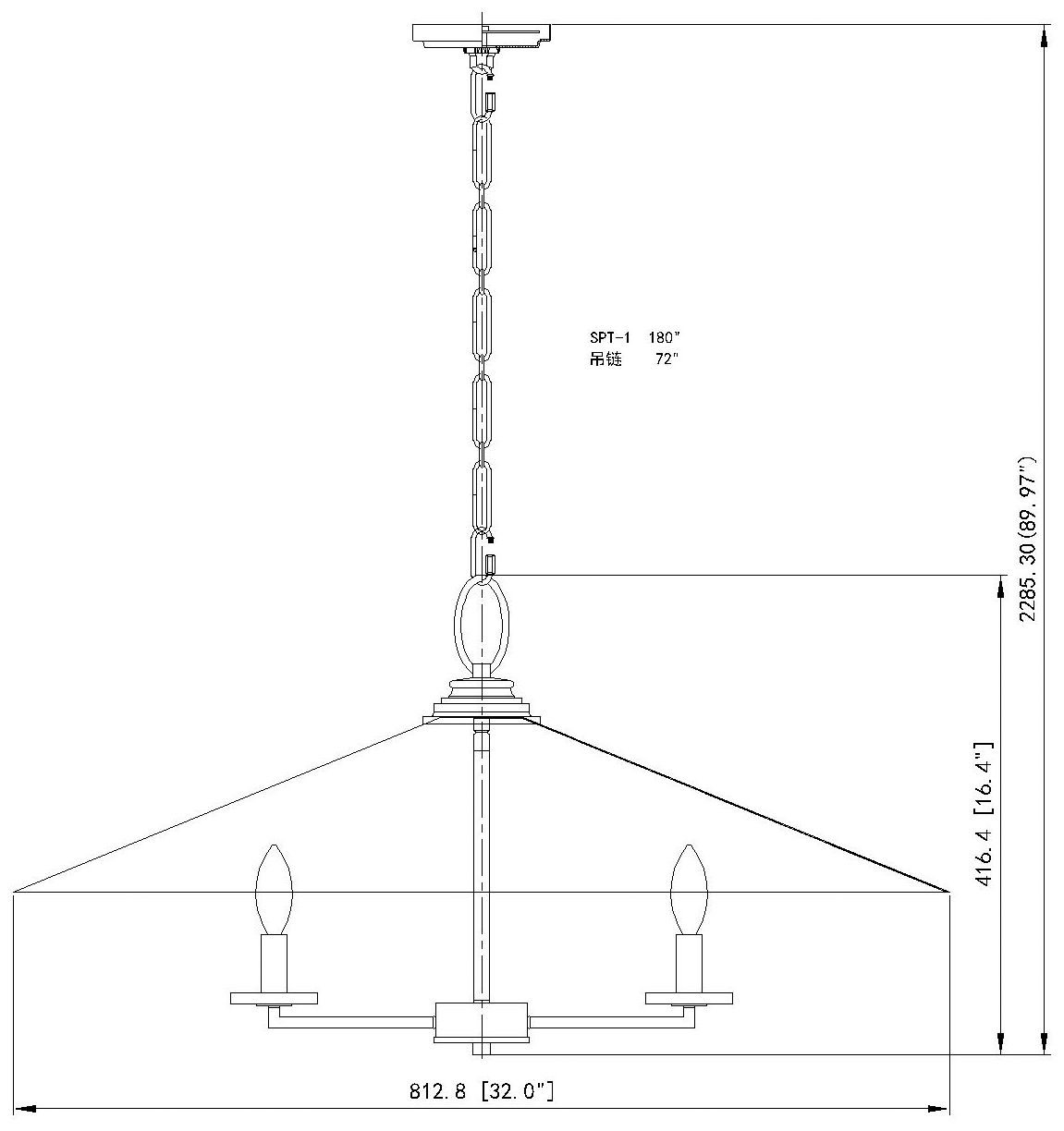 Rialto by Z-Lite Matte White 32 inch 6 Light Pendant