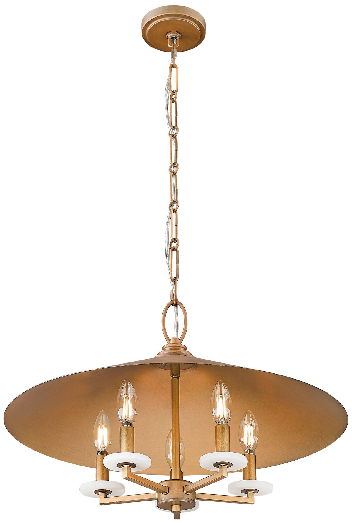 Image 3 Rialto by Z-Lite Signature Gold 22 inch 5 Light Pendant more views