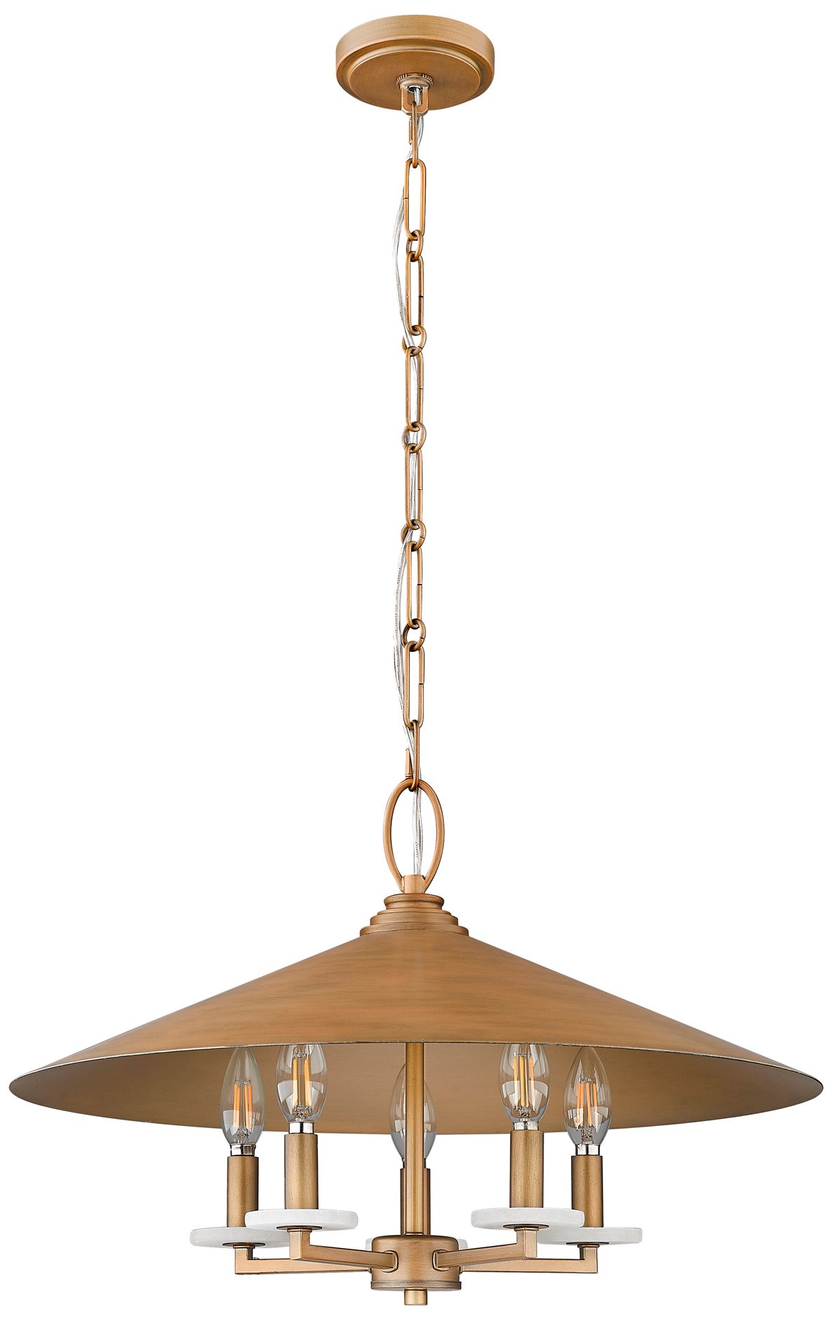 Image 5 Rialto by Z-Lite Signature Gold 22 inch 5 Light Pendant more views