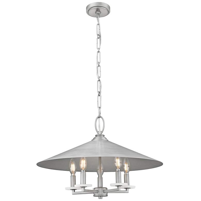 Image 1 Rialto by Z-Lite Signature Pewter 22 inch 5 Light Pendant