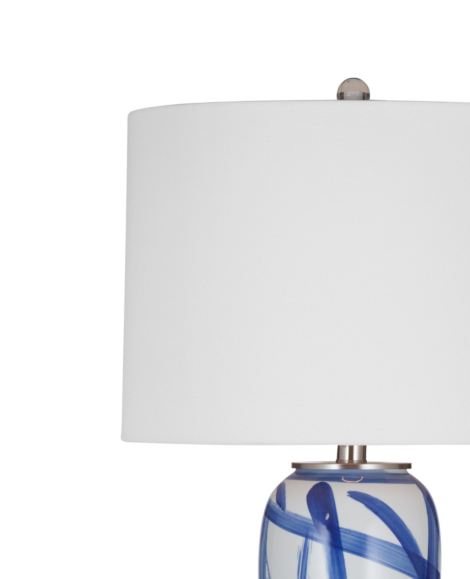 Image 2 Rianna 28" High Blue And White Table Lamp more views