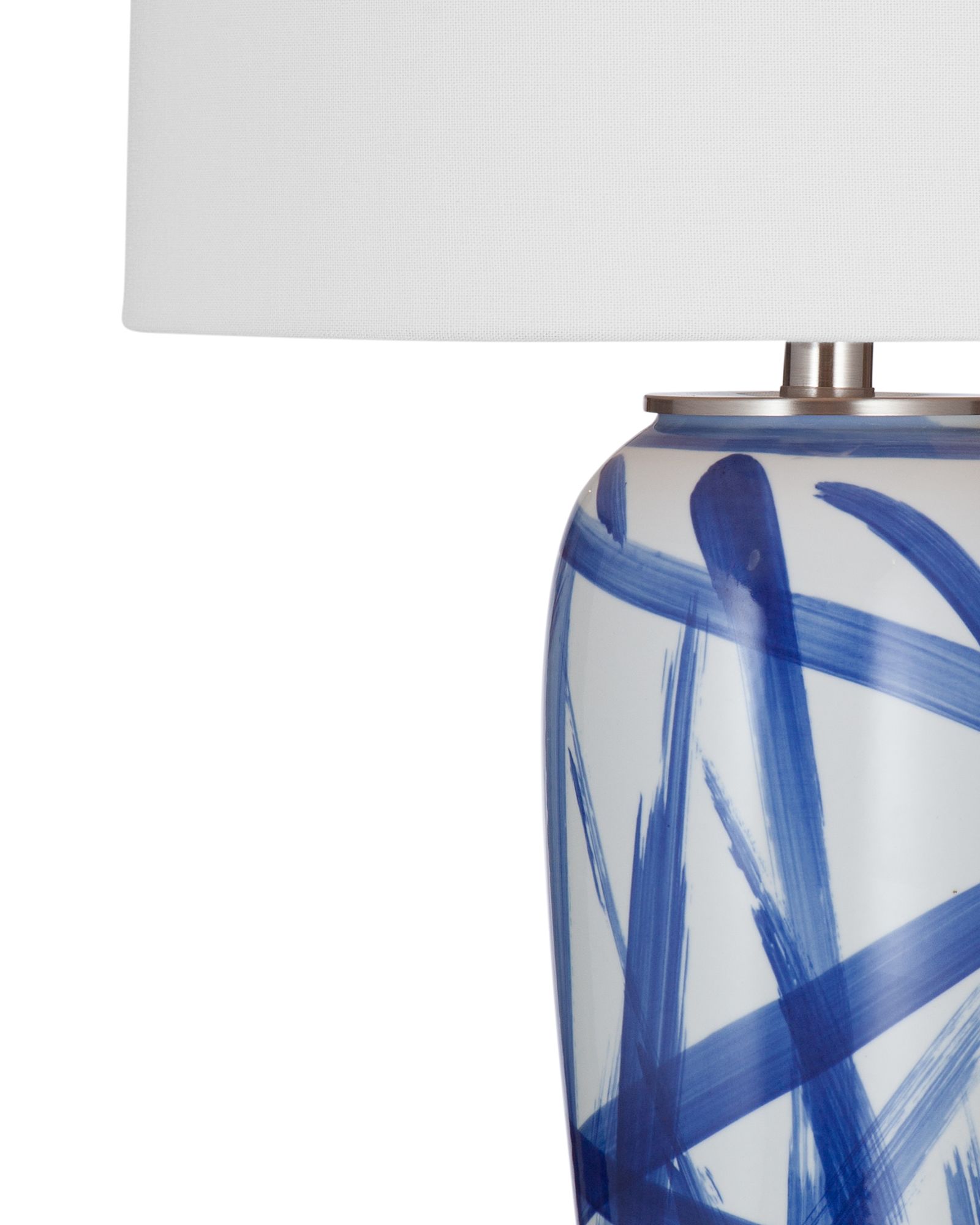 Image 5 Rianna 28" High Blue And White Table Lamp more views