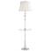 Rianna Crystal and Metal Floor Lamp with Tray Table