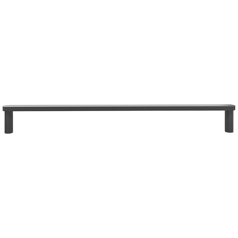 Image 1 Ribbed Matte Black Metal 19" Wide Appliance Pull
