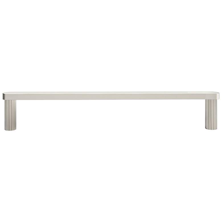 Image 1 Ribbed Polished Nickel Metal 13" Wide Appliance Pull