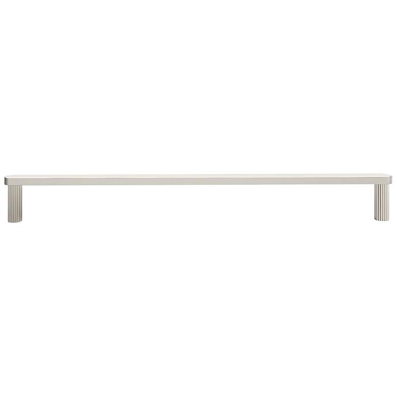 Image 1 Ribbed Polished Nickel Metal 19" Wide Appliance Pull