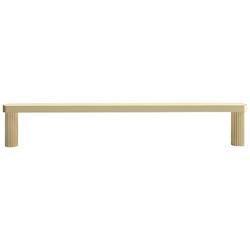 Ribbed Satin Brass Metal 13" Wide Appliance Pull