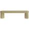 Ribbed Satin Brass Metal 4 1/2" Wide Cabinet Pull