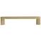 Ribbed Satin Brass Metal 5 1/2" Wide Cabinet Pull