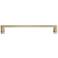 Ribbed Satin Brass Metal 8 1/2" Wide Cabinet Pull