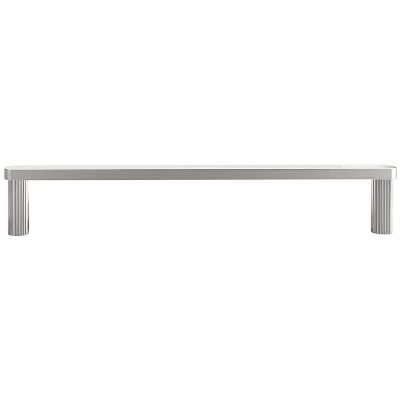 Image 1 Ribbed Satin Nickel Metal 13" Wide Appliance Pull