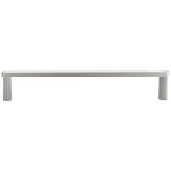 Ribbed Satin Nickel Metal 13" Wide Appliance Pull