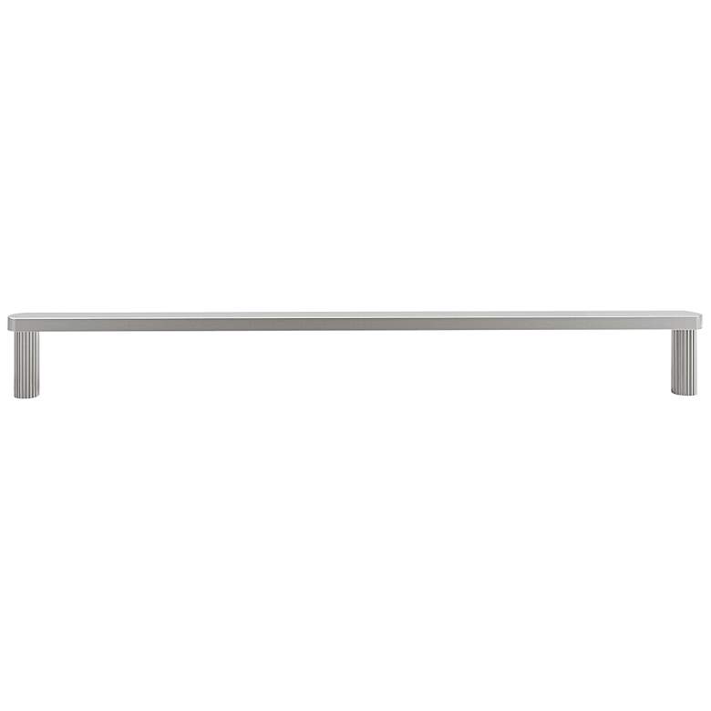Image 1 Ribbed Satin Nickel Metal 19" Wide Appliance Pull