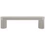 Ribbed Satin Nickel Metal 4 1/2" Wide Cabinet Pull