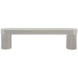 Ribbed Satin Nickel Metal 4 1/2" Wide Cabinet Pull