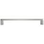 Ribbed Satin Nickel Metal 8 1/2" Wide Cabinet Pull