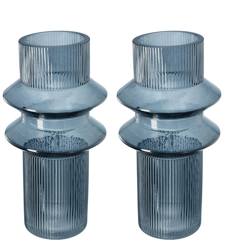 Image 1 Ribbed Smoke Luster Vase
