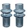 Ribbed Smoke Luster Vase