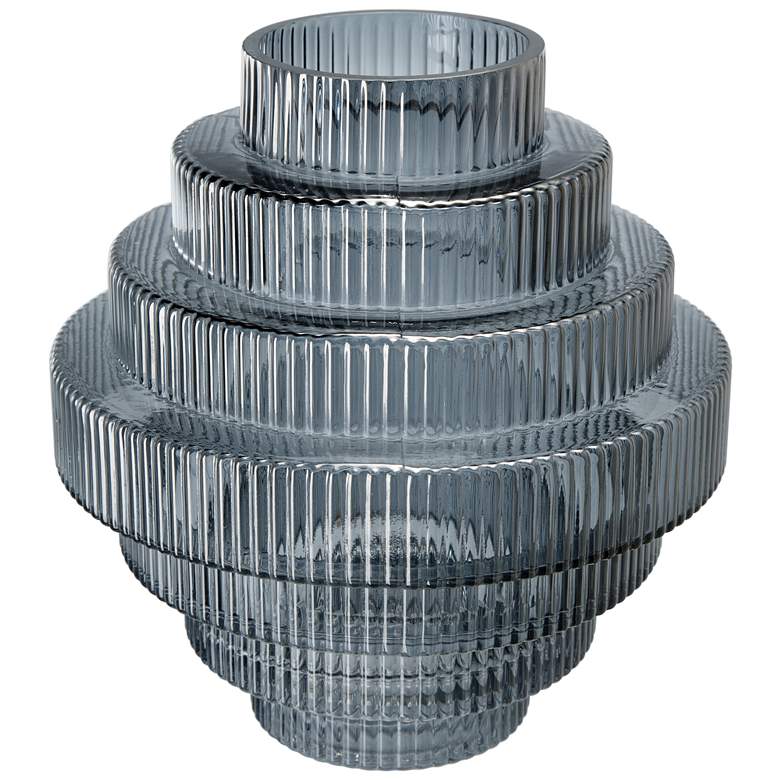 Image 1 Ribbed Smoke Luster Vase